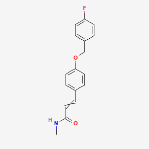 molecular formula C17H16FNO2 B8603388 3-{4-[(4-Fluorophenyl)methoxy]phenyl}-N-methylprop-2-enamide CAS No. 649740-49-8