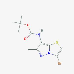 tert-Butyl(3-bromo-6-methylpyrazolo[5,1-b][1,3]thiazol-7-yl)carbamate