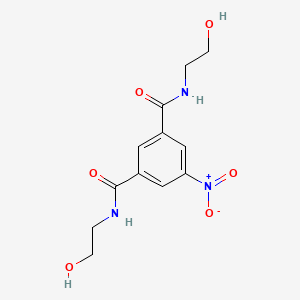 molecular formula C12H15N3O6 B8603420 N~1~,N~3~-Bis(2-hydroxyethyl)-5-nitrobenzene-1,3-dicarboxamide CAS No. 88116-47-6