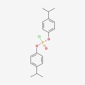 molecular formula C18H22ClO3P B8603428 Phosphorochloridic acid, bis((1-methylethyl)phenyl) ester CAS No. 72121-76-7