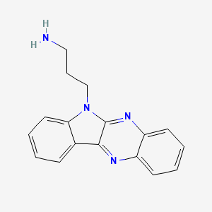molecular formula C17H16N4 B8603473 6-(3-aminopropyl)-6H-indolo(2,3-b)quinoxaline 