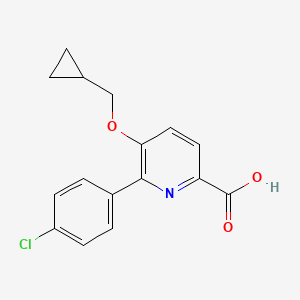 6-(4-Chloro-phenyl)-5-cyclopropylmethoxy-pyridine-2-carboxylic acid