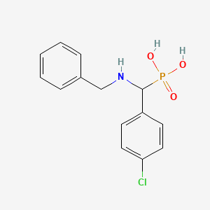 molecular formula C14H15ClNO3P B8603518 N-benzyl alpha-amino rho-chlorobenzylphosphonic acid 