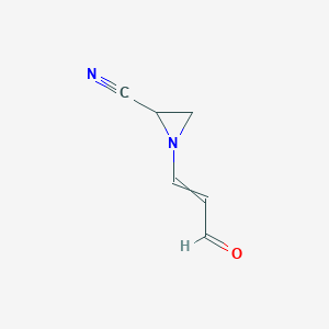 molecular formula C6H6N2O B8603568 1-(3-Oxoprop-1-EN-1-YL)aziridine-2-carbonitrile CAS No. 75984-88-2