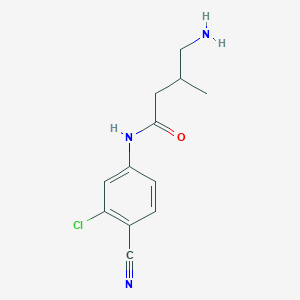 molecular formula C12H14ClN3O B8603587 4-amino-N-(3-chloro-4-cyanophenyl)-3-methylbutanamide 