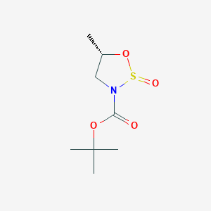 molecular formula C8H15NO4S B8603699 tert-butyl (5S)-5-methyl-1,2,3-oxathiazolidine-3-carboxylate 2-oxide 