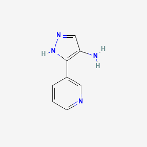 molecular formula C8H8N4 B8603707 3-pyridin-3-yl-1H-pyrazol-4-ylamine 