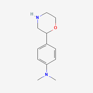 molecular formula C12H18N2O B8603750 N,N-dimethyl-4-(morpholin-2-yl)aniline 
