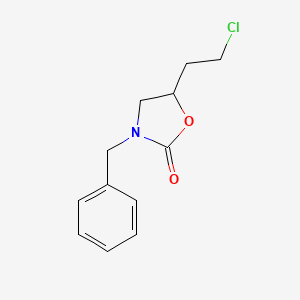 molecular formula C12H14ClNO2 B8603779 3-Benzyl-5-(2-chloroethyl)-1,3-oxazolidin-2-one CAS No. 13999-27-4