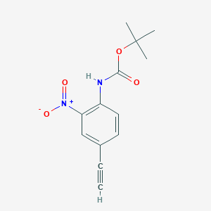 molecular formula C13H14N2O4 B8603786 (4-Ethynyl-2-nitro-phenyl)-carbamic acid tert.-butyl ester 