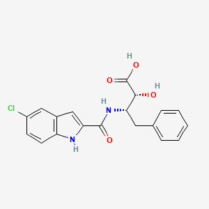 molecular formula C19H17ClN2O4 B8603893 (alphaR,betaS)-beta-[[(5-chloro-1H-indol-2-yl)carbonyl]amino]-alpha-hydroxy-benzenebutanoic acid 