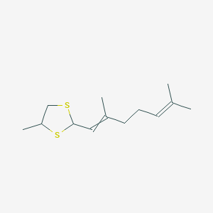 molecular formula C13H22S2 B8603945 2-(2,6-Dimethylhepta-1,5-dien-1-YL)-4-methyl-1,3-dithiolane CAS No. 92530-57-9