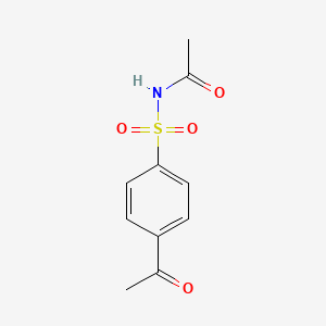 molecular formula C10H11NO4S B8603977 N-[(4-acetylphenyl)sulfonyl]acetamide 
