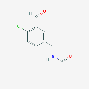 molecular formula C10H10ClNO2 B8603990 N-(4-Chloro-3-formyl-benzyl)-acetamide 