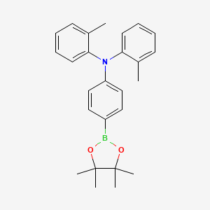 2-methyl-N-(4-(4,4,5,5-tetramethyl-1,3,2-dioxaborolan-2-yl)phenyl)-N-(o-tolyl)aniline