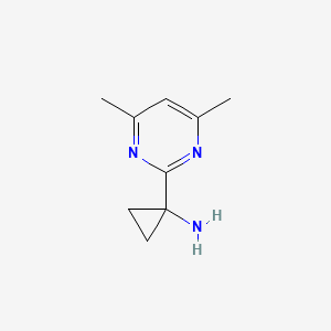 B8604106 1-(4,6-Dimethylpyrimidin-2-yl)cyclopropanamine CAS No. 1246740-93-1