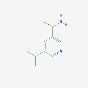 molecular formula C10H16N2 B8604107 1-[5-(Propan-2-yl)pyridin-3-yl]ethan-1-amine 