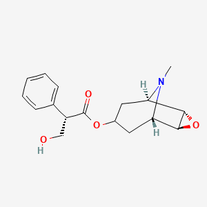 molecular formula C17H21NO4 B8604125 [(1R,2S,4S,5S)-9-methyl-3-oxa-9-azatricyclo[3.3.1.02,4]nonan-7-yl] (2S)-3-hydroxy-2-phenylpropanoate 