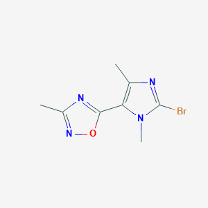 5-(2-bromo-3,5-dimethyl-3H-imidazol-4-yl)-3-methyl-[1,2,4]oxadiazole