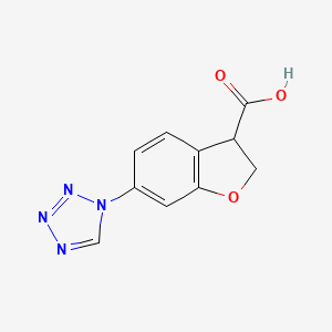 molecular formula C10H8N4O3 B8604204 6-(1H-tetrazol-1-yl)-2,3-dihydro-1-benzofuran-3-carboxylic acid 