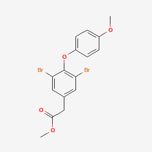 molecular formula C16H14Br2O4 B8604244 3,5-Dibromo-4-(4-methoxyphenoxy)phenylacetic Acid Methyl Ester 