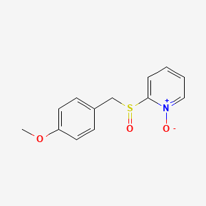 Pyridine, 2-[[(4-methoxyphenyl)methyl]sulfinyl]-, 1-oxide
