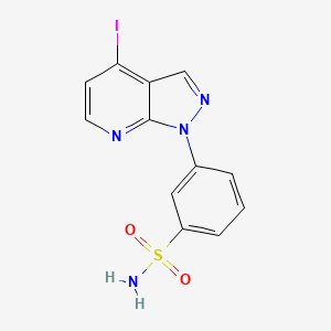 3-(4-iodo-1H-pyrazolo[3,4-b]pyridin-1-yl)benzenesulfonamide