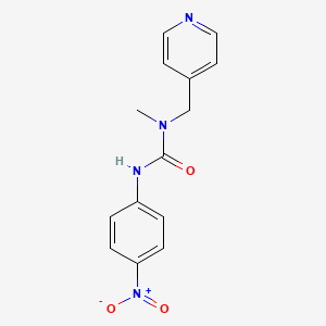 molecular formula C14H14N4O3 B8604328 1-(p-Nitrophenyl)-3-methyl-3-(4-pyridylmethyl)urea 