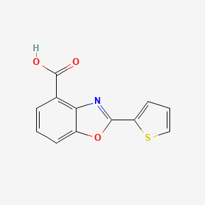 molecular formula C12H7NO3S B8604377 2-Thiophen-2-ylbenzoxazole-4-carboxylic acid 