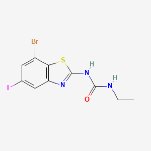 molecular formula C10H9BrIN3OS B8604380 1-(7-Bromo-5-iodobenzo[d]thiazol-2-yl)-3-ethylurea 