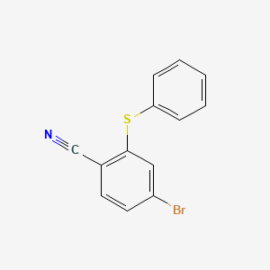 molecular formula C13H8BrNS B8604409 4-Bromo-2-(phenylsulfanyl)benzonitrile CAS No. 825649-89-6