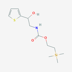 molecular formula C12H21NO3SSi B8604413 2-Trimethylsilanylethyl (2-hydroxy-2-thiophen-2-ylethyl)carbamate 