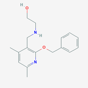 molecular formula C17H22N2O2 B8604456 2-(((2-(Benzyloxy)-4,6-dimethylpyridin-3-yl)methyl)amino)ethanol 