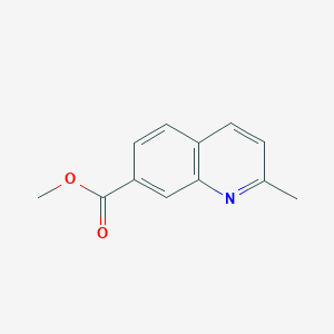 molecular formula C12H11NO2 B8604480 Methyl 2-methylquinoline-7-carboxylate 