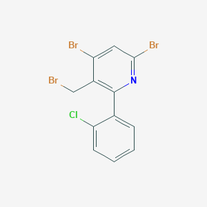 4,6-Dibromo-3-(bromomethyl)-2-(2-chlorophenyl)pyridine