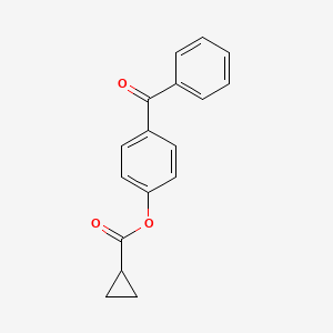 molecular formula C17H14O3 B8604541 4-Benzoylphenyl cyclopropanecarboxylate 