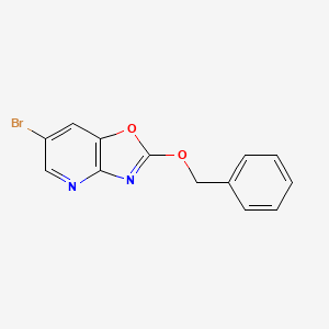 molecular formula C13H9BrN2O2 B8604564 2-(Benzyloxy)-6-bromo[1,3]oxazolo[4,5-b]pyridine CAS No. 175424-24-5