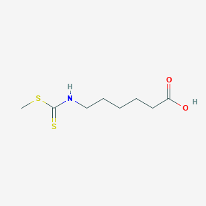 molecular formula C8H15NO2S2 B8604585 Methyl 5-carboxypentyldithiocarbamate CAS No. 61635-28-7