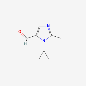 molecular formula C8H10N2O B8604620 3-cyclopropyl-2-methyl-3H-imidazole-4-carbaldehyde 