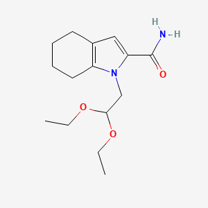 molecular formula C15H24N2O3 B8604676 1-(2,2-Diethoxyethyl)-4,5,6,7-tetrahydro-1H-indole-2-carboxamide 