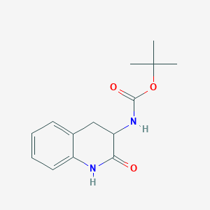 molecular formula C14H18N2O3 B8604741 tert-Butyl (2-oxo-1,2,3,4-tetrahydroquinolin-3-yl)carbamate 