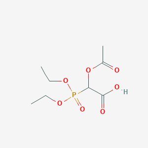molecular formula C8H15O7P B8604751 2-Acetoxy-2-(diethoxyphosphoryl)acetic Acid 