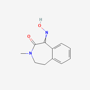 molecular formula C11H12N2O2 B8604780 1-(Hydroxyimino)-3-methyl-1,3,4,5-tetrahydro-2H-3-benzazepin-2-one 