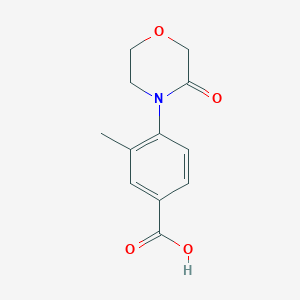 molecular formula C12H13NO4 B8604814 3-Methyl-4-(3-oxomorpholin-4-yl)benzoic acid 
