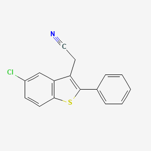 molecular formula C16H10ClNS B8604826 2-(5-Chloro-2-phenyl-1-benzothiophen-3-yl)acetonitrile CAS No. 65712-14-3