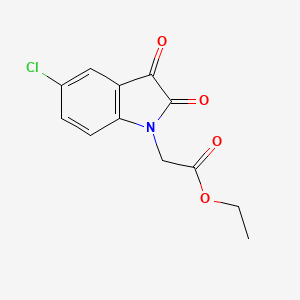 molecular formula C12H10ClNO4 B8604832 ethyl (5-chloro-2,3-dioxo-2,3-dihydro-1H-indol-1-yl)acetate 