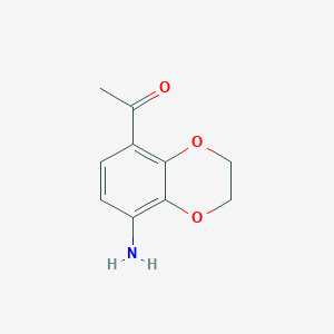 molecular formula C10H11NO3 B8604845 1-(8-Amino-2,3-dihydro-1,4-benzodioxin-5-yl)ethan-1-one CAS No. 63546-09-8