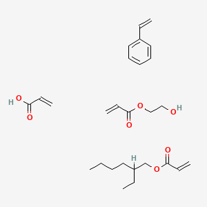 molecular formula C27H40O7 B8604945 2-Ethylhexyl prop-2-enoate;2-hydroxyethyl prop-2-enoate;prop-2-enoic acid;styrene CAS No. 27233-82-5