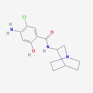 molecular formula C14H18ClN3O2 B8604986 4-Amino-5-chloro-2-hydroxy-N-(1-azabicyclo[2.2.2]oct-3-yl)benzamide CAS No. 120713-17-9