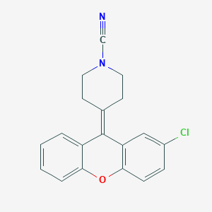 molecular formula C19H15ClN2O B8605005 4-(2-Chloro-9H-xanthen-9-ylidene)piperidine-1-carbonitrile CAS No. 60086-33-1